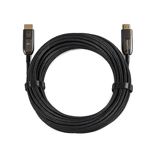 Amazon Basics Glasfaser-HDMI-Kabel, umflochten, Hochgeschwindigkeitskabel, 10 m, Schwarz