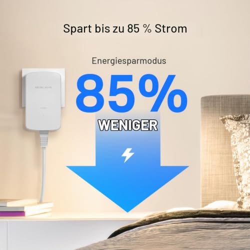Mercusys MP300 KIT AV600 Powerline Adapter Set | WLAN 600 Mbit/s, Gigabit-Port, Plug & Play, Energiesparfunktion, kompatibel mit HomePlug AV/AV2