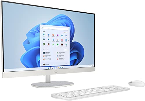 HP 27-cr0005ss – Computer 68,6 cm (27 Zoll), Full HD, mit Kamera, kabelloser Tastatur und Maus (AMD Ryzen 7 7730U, 16 GB RAM, 1 TB SSD, AMD Radeon Graphics, Windows 11) weiß, spanische QWERTY-Tastatur