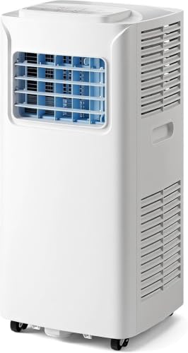 Tragbare Klimaanlage 14000 BTU mit Fernbedienung, Fenster-Kit, 24H Timer, Oszillation, 2 Geschwindigkeiten, kühlt 28m² für Zuhause und Büro
