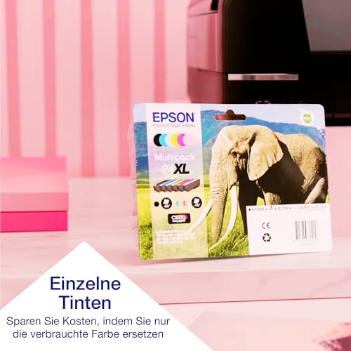 Epson Expression Photo XP-970 3-in-1 Tintenstrahl-Multifunktionsgerät Drucker (Scanner, Kopierer, WiFi, Ethernet, Duplex, 10,9 cm Touchscreen, Einzelpatronen, 6 Farben, DIN A3) schwarz