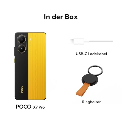 XIAOMI Poco X7 Pro Smartphone, 12+512GB, 6000mAh Akku, 50MP Kamera, Schwarz | 50MP Hauptkamera mit OIS, 90W HyperCharge, IP68, KI-Funktionen (Ladegerät nicht enthalten)