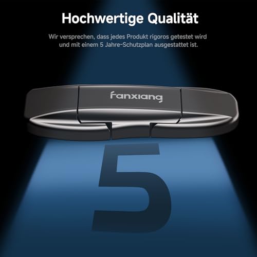 fanxiang 10X schnellere Externe SSD 512GB, bis zu 1050 MB/s, USB-C + USB-A