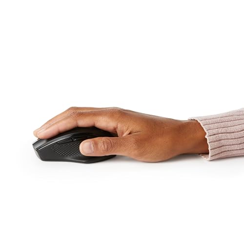 Amazon Basics Kabellose Maus mit Einstellbarem DPI – Ergonomisch – Schwarz