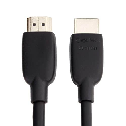 Amazon Basics HDMI-Kabel, 48 Gbit/s, Zertifiziert, Ultra-High-Speed, 8K bei 60 Hz, 4K bei 120 Hz, vergoldete Stecker, Ethernet-fähig, 0.9 m, Schwarz