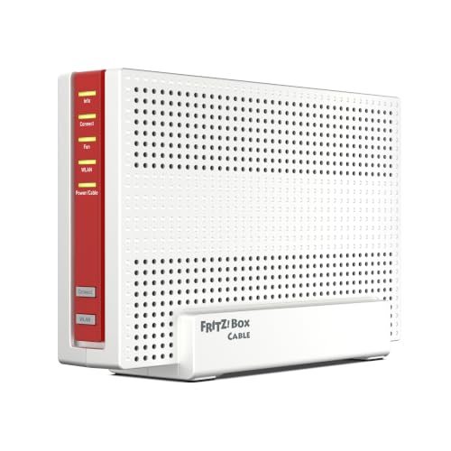 FRITZ!Box 6690 | Router für den Kabel-Anschluss | Wi-Fi 6 bis zu 6 GBit/s | Dualband WLAN (2,4/5 GHz), Kabel bis zu 6 GBit/s mit DOCSIS 3.1, Smart Home & Telefonie Zentrale, WLAN Mesh, Made in Europe