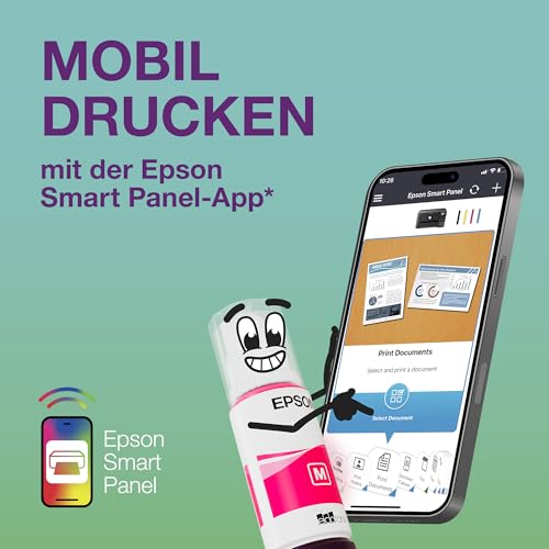 Epson EcoTank ET-2850 A4-Multifunktions-Wi-Fi-Tintentankdrucker, mit einem im Lieferumfang enthaltenen Vorrat an Tinten bis zu 3 Jahren