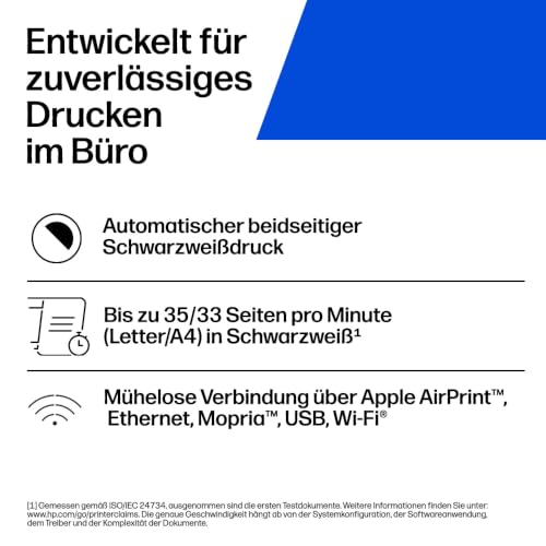 HP LaserJet Pro 3002dw Laserdrucker, Automatischer beidseitiger Druck, Bis zu 33 A4-Seiten pro Minute, Hi-Speed USB, WiFi, Ethernet, Bluetooth, Smart App, Wolf Pro Security