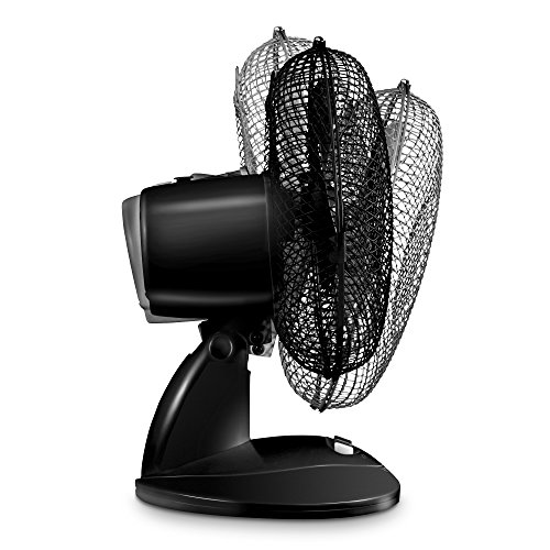 TROTEC TVE 8 Tischventilator | 25 Watt, oszillierend 90°, 2 Stufen, Ø 23 cm und sehr leise, schwarz
