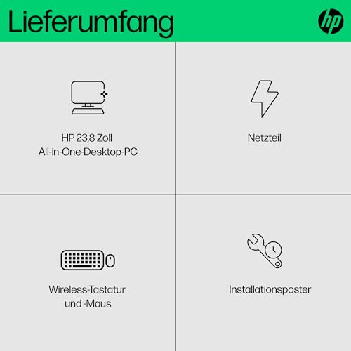 HP All-in-One PC | 23,8" FHD-Display | Intel Core i5-1335U | 16 GB DDR4 RAM | 512 GB SSD | Intel Iris Xe-Grafikkarte | Windows 11 Home | Weiß