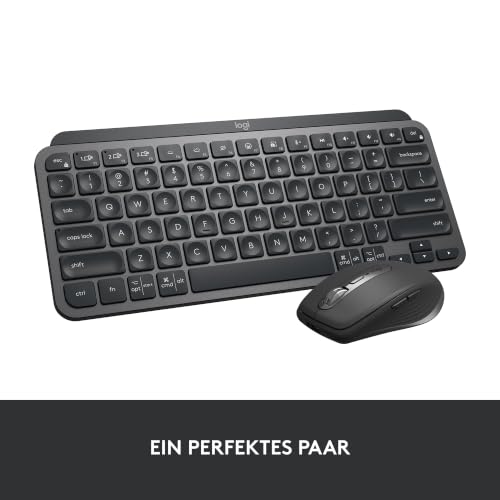 Logitech MX Keys Mini Kabellose Tastatur | Kompakt, Bluetooth, Hintergrundbeleuchtung, USB-C, Kompatibel mit Mac/iOS/Windows/Linux/Android, Metallgehäuse - Graphit