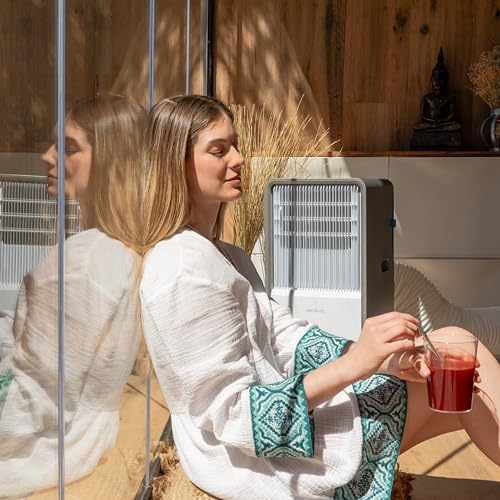 Cecotec Klimaanlage Mobil ForceClima 12650 Style Heating, 12.000 BTU | bis 28 m², 5 Modi, 2 Geschwindigkeiten, Entfeuchtung 29 l/Tag, Timer 24 Std, Wärmepumpe, Fensterkit