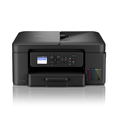 Brother DCP-T780DW Kabelloser Tintenstrahldrucker A4 | 3-in-1 (Drucken/Kopieren/Scannen) | WLAN/USB 2.0 | ADF | A4 | Duplexdruck | Fotos | Inklusiv Hochbox-Tinten | Stecker