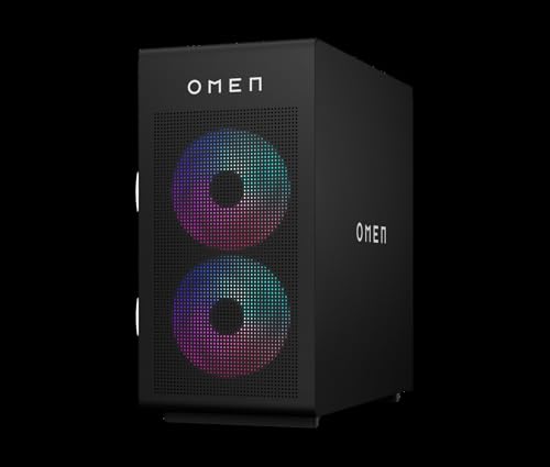 HP Omen GT16-1279ng 35L Gaming Desktop PC, AMD Ryzen 7 9800X3D, 32GB DDR5-SDRAM, 2TB SSD, NVIDIA GeForce RTX 5070 Ti, Tower PC, Windows 11 Home, Black Metal