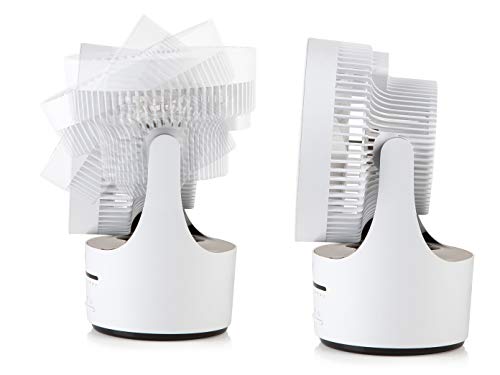 DOMO DO8148 Tischventilator - Zirkulationsventilator - 360 ° Umlauf - Ø 25 cm - 3 Geschwindigkeiten - Digitale Einstellung - Weiß