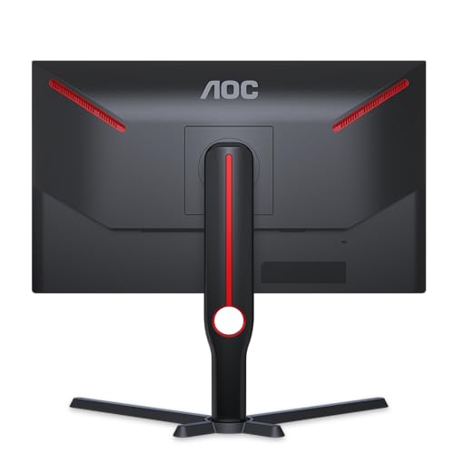 AOC 25G3ZM/BK 25 zoll FHD Gaming Monitor, 240Hz, Fast VA Panel, 1ms GtG, , FreeSync Premium, Höhenverstellung,(1920x1080 HDMI 2x 2.0 DP 1x 1.2)Schwarz/Rot