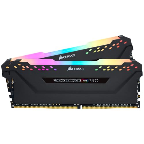 CORSAIR Vengeance RGB PRO DDR4 RAM 32GB (2x16GB) Bis zu 3600MHz CL18-22-22-42 1.35V Intel AMD Desktop-Computer-Speicher – Schwarz (CMW32GX4M2Z3600C18)
