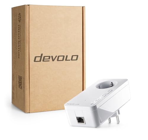 devolo Magic 2 Erweiterungsadapter, Powerline Adapter, bis zu 2.400 Mbit/s, 1x Gigabit-Anschluss, ideal für Homeoffice, dLAN 2.0, Weiß