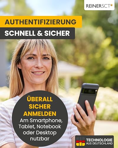 REINER SCT FIDO Stick Pro USB-C | Für FIDO2- und U2F-kompatible Dienste | Sicherheitsschlüssel für schnelle und unkomplizierte Zwei-Faktor-Authentisierung