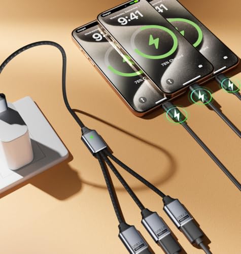 USB C Splitter 1 in 3 Out, USB C Verteiler Mehrfach, USB C Adapter Kabel