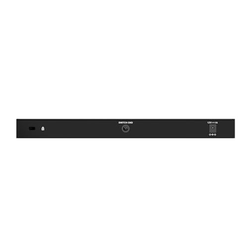 D-Link DGS-1016S 16-Port Unmanaged Gigabit Switch (ohne Lüfter, Low Profile Metallgehäuse, Desktop / Wandmontage, Plug-and-Play, 802.1p QoS, 802.3az EEE), schwarz