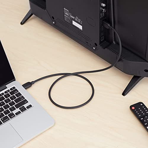 Amazon Basics HDMI-Kabel, 48 Gbit/s, Zertifiziert, Ultra-High-Speed, 8K bei 60 Hz, 4K bei 120 Hz, vergoldete Stecker, Ethernet-fähig, 0.9 m, Schwarz