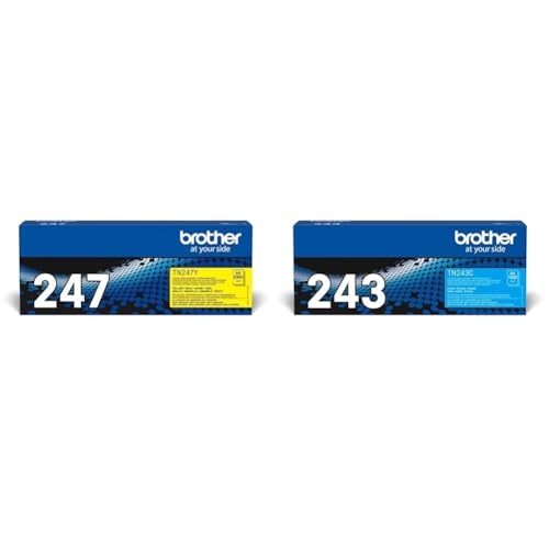 Brother Original Jumbo-Tonerkassette TN-247Y Gelb & TN-243C Tonerkassette DCP-L3510CDW/-L3550CDW, HL-L3210CW/-L3230CDW/-L3270CDW, MFC-L3710CW/-L3730CDN/-L3750CDW/-L3770CDW Cyan