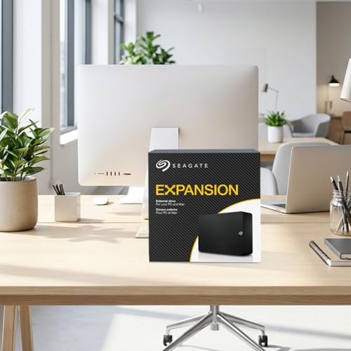 Seagate 20TB Expansion Desktop-Festplatte | USB 3.0 (STKP20000400) | Desktop-HDD für einfaches Backup, Plug-and-Play, Drag-and-Drop, erkennt Windows & Mac automatisch. 2 Jahre Garantie + Rescue