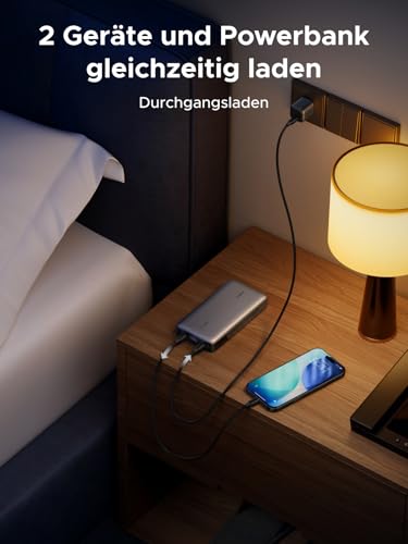 UGREEN Nexode Power Bank 25000mAh 145W, 2x USB-C+1x USB-A, Space Grau | USB-C Port max. 140W (PD3.1), für Reisen/Büro, Laptop/Handy-Aufladung, Kompatibel mit MacBook, Dell, iPhone, Galaxy Serie