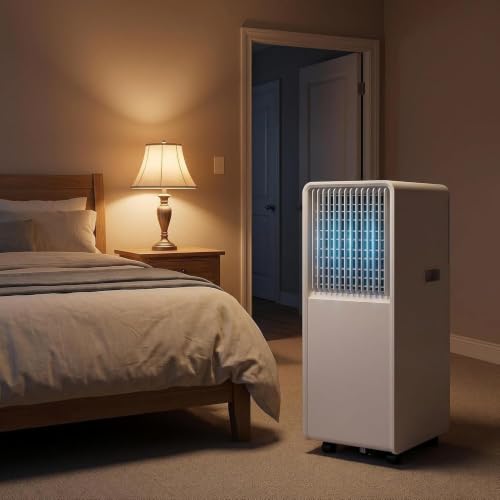Leiser Klimaanlagen 12000 BTU Mobile AC, 48dB leise Kühlung mit Fernbedienung, Fensterabdichtung, Entfeuchterfunktion und 24-Stunden-Timer für Schlafzimmer u, 10000 Btu, 10000 BTU