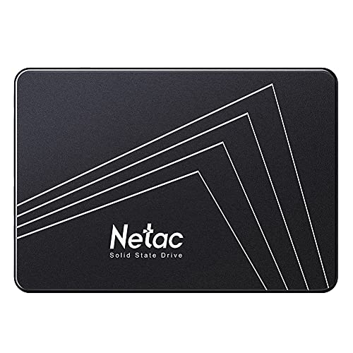 Netac SSD 2TB, SSD Festplatte Intern Sata 3.0 2,5 Zoll für Laptop, PC, Desktop, (N530S, Schwarz, 3D Nand)