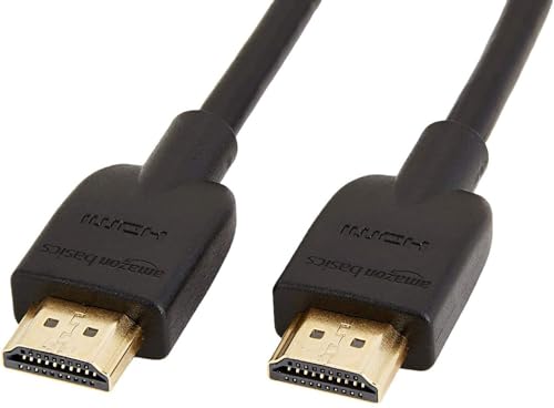 Amazon Basics HDMI-Kabel 4K@60Hz, 0,9m, 18 Gbit/s Hochgeschwindigkeit mit Ethernet, 2er-Set, Schwarz