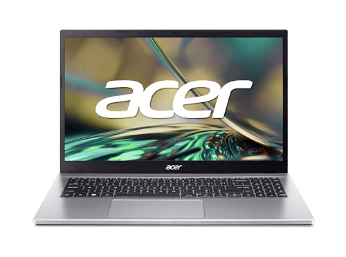 Acer Aspire 3 (A315-59-53DW) Laptop, 15,6" FHD Display, Intel Core i5-1235U, 16 GB RAM, 1 TB SSD, Intel Iris Xe Grafik, Windows 11, QWERTZ Tastatur, Silber
