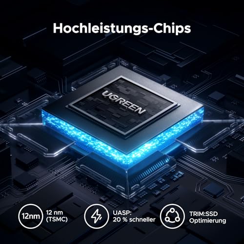 UGREEN NeoDrive Go Portable SSD 1TB, 4.000 MB/s mit integriertem Kabel | Externe USB4 SSD mit integriertem Kabel Kompatibel mit PCs (Windows/MacOS/Linux) und Mobilgeräten (iOS/iPadOS/Android)