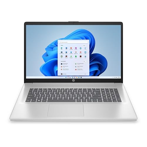 HP Laptop 17,3 Zoll IPS Full-HD, Intel Core i5 1334U, 10 x 4.60 GHz, 16 GB RAM, 512 GB SSD, Norton 360, Silber, Windows 11