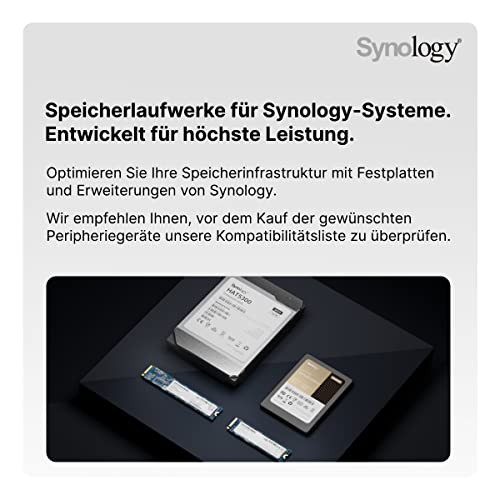 Synology DS1522+ 5-Bay DiskStation NAS AMD Ryzen R1600 8GB Ram 4xRJ-45 1GbE LAN-Port, ohne HDDs