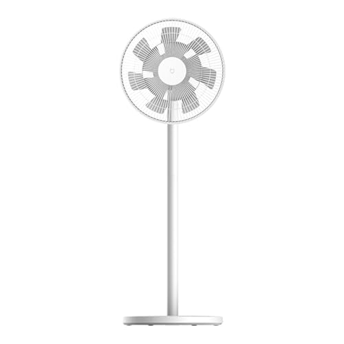 Xiaomi Mi Smart Standing Fan 2 Tisch- Standventilator mit optionaler iOS/Android Mi Home Appanbindung (15 W sparsamer BLDC Motor, 58 dB, 4 Geschwindigkeitsstufen, Google Assistant kompatibel) Weiß