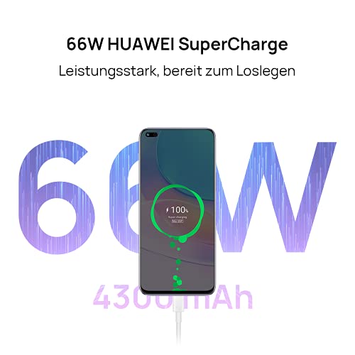HUAWEI nova 8i Smartphone 6.67 Inches, 66W Supercharge, 64MP 4-Way AI Camera, 6GB RAM + 128GB ROM, 4300 mAh, EMUI 11, [Standard Deutsche Version] 30 Monate Garantie, Moonlight Silver