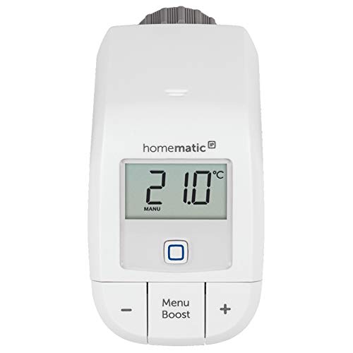 Homematic IP 2er Set Smart Home Heizkörperthermostat – Basic, digitaler Thermostat Heizung, Steuerung per App, Alexa, Google Assistant, einfache Installation, Energie sparen, 156541A0
