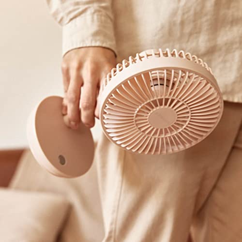 Newlux - Tischventilator USB Windpure Desk W300 mit 4 Gelängen, schwenkbarer Kopf, Lithium-Akku bis zu 50 min. Leiser Schreibtischventilator (<30 dB) für Büro, Zuhause oder Camping (Koralle)