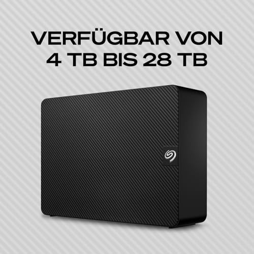 Seagate 20TB Expansion Desktop-Festplatte | USB 3.0 (STKP20000400) | Desktop-HDD für einfaches Backup, Plug-and-Play, Drag-and-Drop, erkennt Windows & Mac automatisch. 2 Jahre Garantie + Rescue