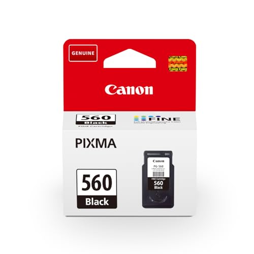 Canon PG-560 FINE Original Druckerpatrone Schwarz | 7.5ml Echte schwarze Tinte für den Alltag - für PIXMA TS5350i, TS7450i, TS5351i, TS5350a, TS5351a, TS5350 und mehr!