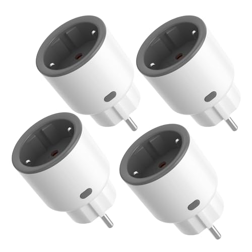 SONOFF S60ZBTPF Zigbee Smart Plug 4er Pack, Relais-Steckdose mit Fernsteuerung, Energiemessung, Zigbee-Repeater, Zeitplänen und Überlastschutz, kompatibel mit der eWeLink-App, erfordert Gateway