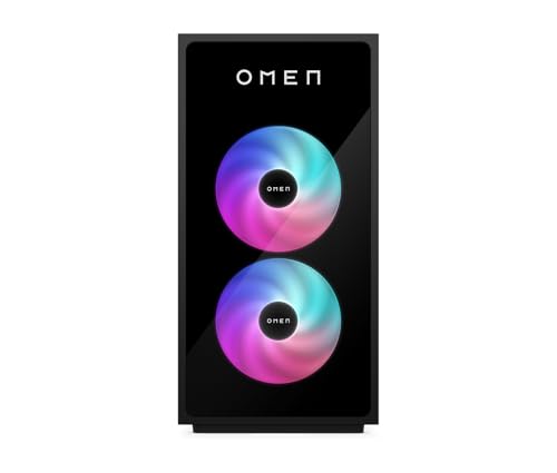 HP Omen GT16-0278ng 35L Gaming Desktop PC, AMD Ryzen 7 8700F, 32 GB DDR5-SDRAM, 2 TB SSD, NVIDIA GeForce RTX 5070 Ti, Tower PC, Windows 11 Home, Schwarzes Metall mit Glas Blende