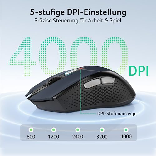 Acer Maus Kabellos 4000 DPI, Wireless Mouse 2,4Ghz