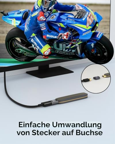 BRV Explorer HDMI Kupplung 8K 2 Pack, HDMI Buchse auf Buchse Verbinder 2.1, HDMI Verlängerung Adapter Kompatibel mit 8K@60Hz/ 4K@120Hz UHDHDR eARC 3D Dolby, für Laptop, HDTV, PC, Monitor, Roku TV