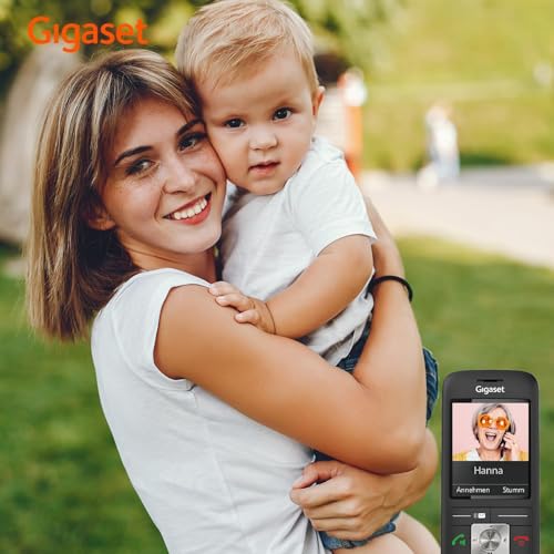 Gigaset CL660HX DECT-Mobilteil mit Ladeschale, Farbdisplay, Schwarz | für Router & DECT-Basis, Fritzbox-kompatibel, Freisprechfunktion, Made in Germany, [Deutsche Version], [Ohne Basis]