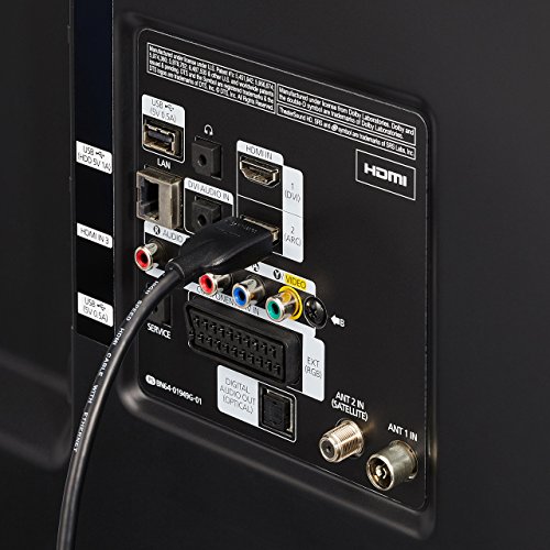 Amazon Basics HDMI-Kabel 1,8m, 4K@60Hz, 18 Gbit/s, 2er-Set, Schwarz