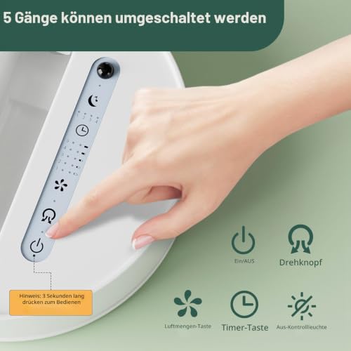 Marchpower Ventilator leise Standventilator mit Fernbedienung