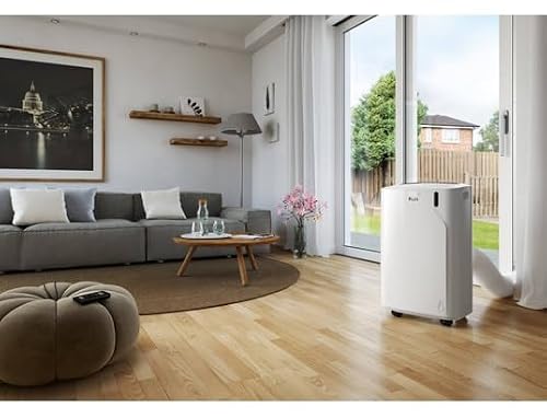De'Longhi Pinguino - 3-in-1 Mobiles Klimagerät, für Räume bis 27 m², mit Luftentfeuchter & Ventilator, 9400 BTU, Leiser Betrieb, Fernbedienung, 24h-Timer, Energieeffizienzklasse A (PACEM82)